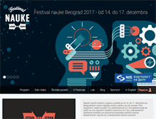 Tablet Screenshot of festivalnauke.org